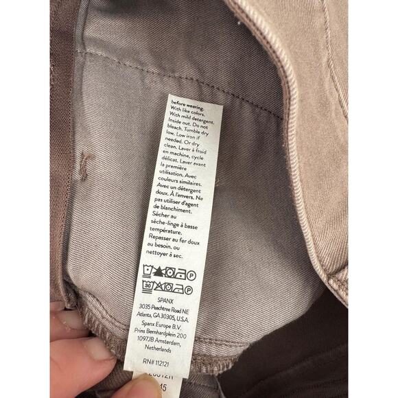 Spanx Pants Womens Small Brown Wide Leg Cropped High Rise Pull On Trousers - Picture 15 of 16